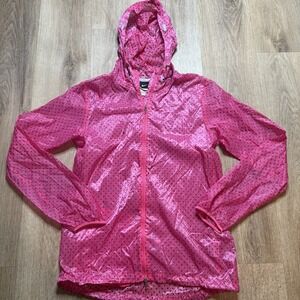 Nike Vapor Cyclone Pink & Pink   Dot Running Jacket Women's Size Medium